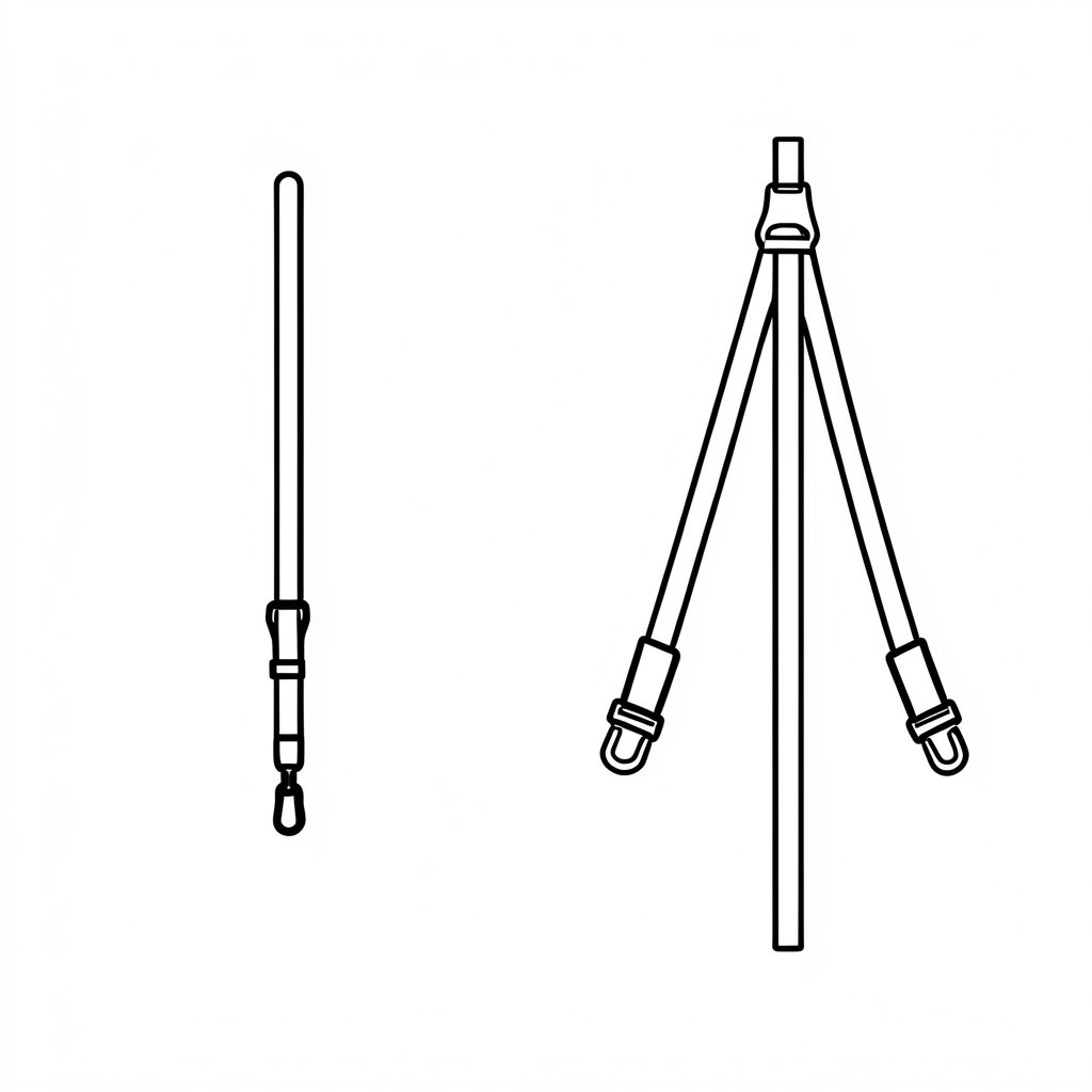 Restraint versus work positioning belt setup diagram