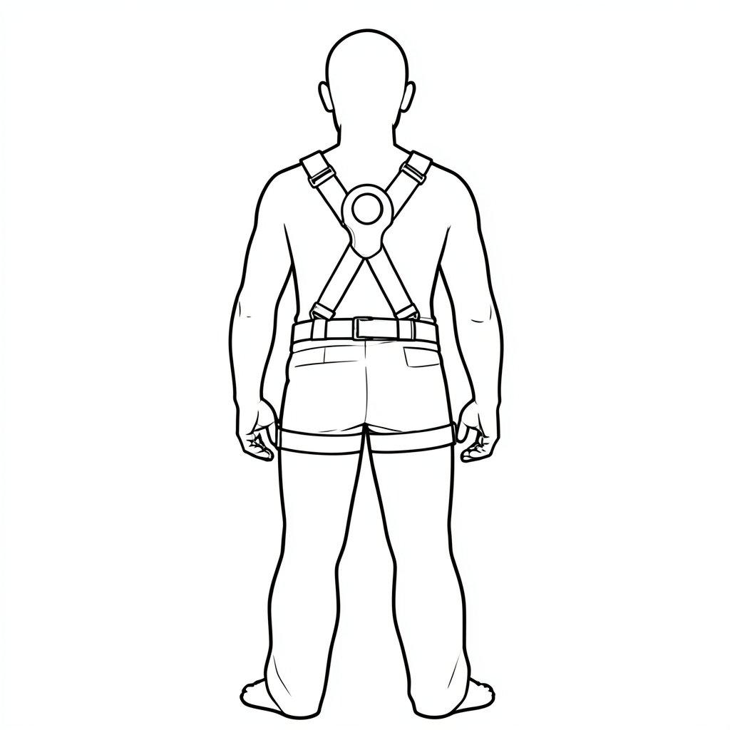 Full body harness dorsal and sternal attachment points diagram