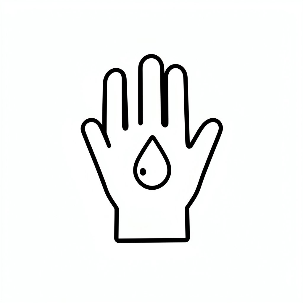 Chemical resistant glove icon