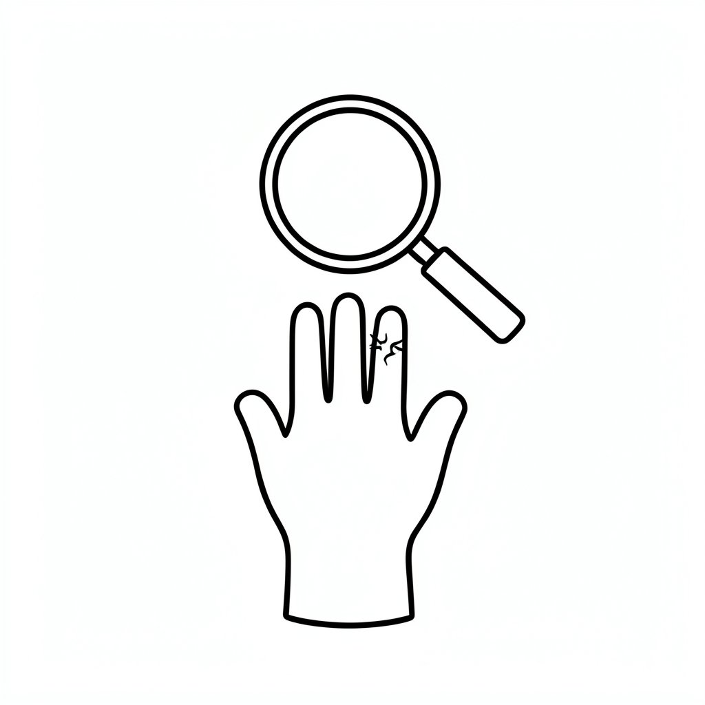 Chemical glove inspection icon