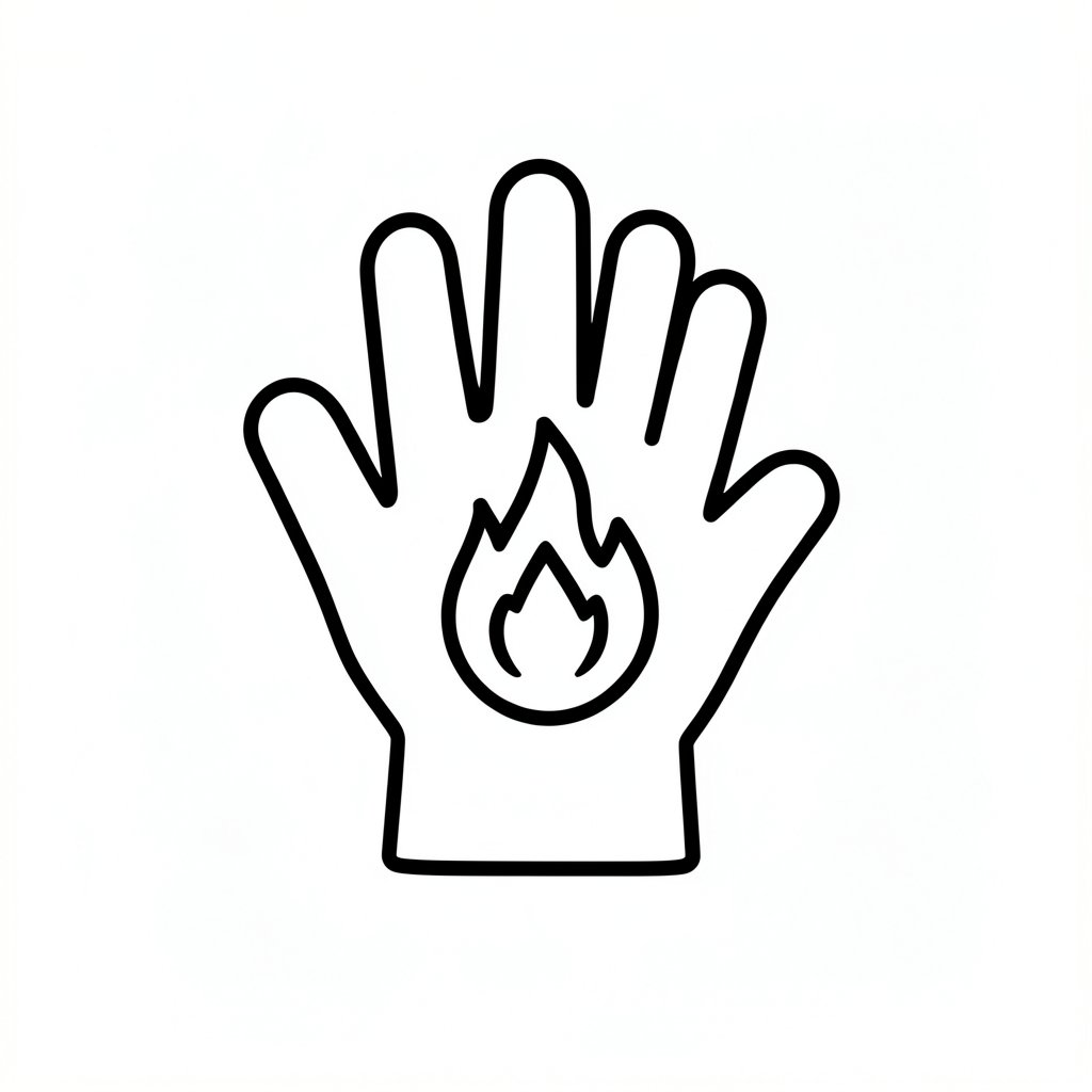 Thermal risk glove icon