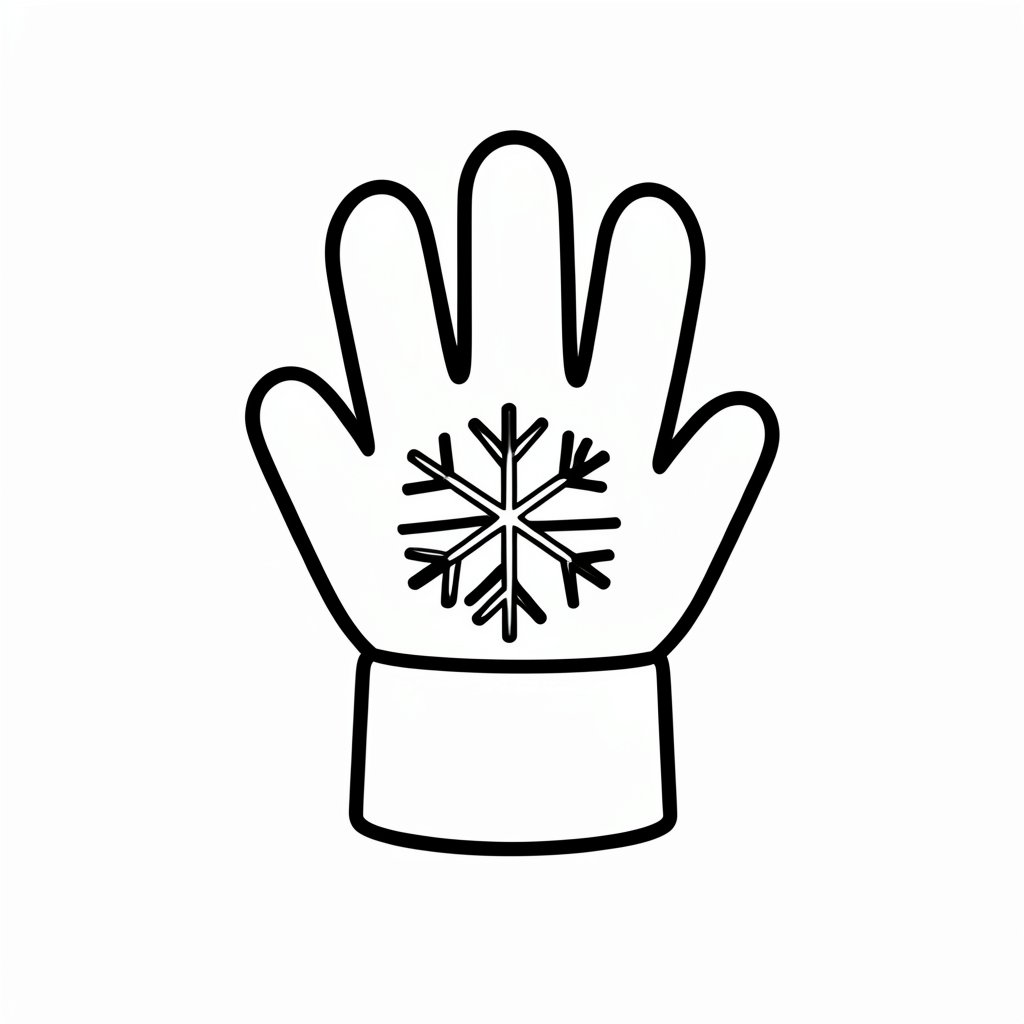 Cold protection glove icon