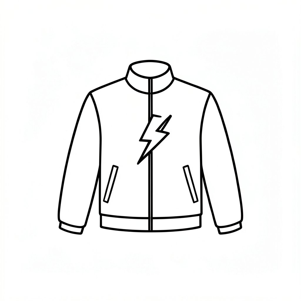 Arc flash protective jacket icon