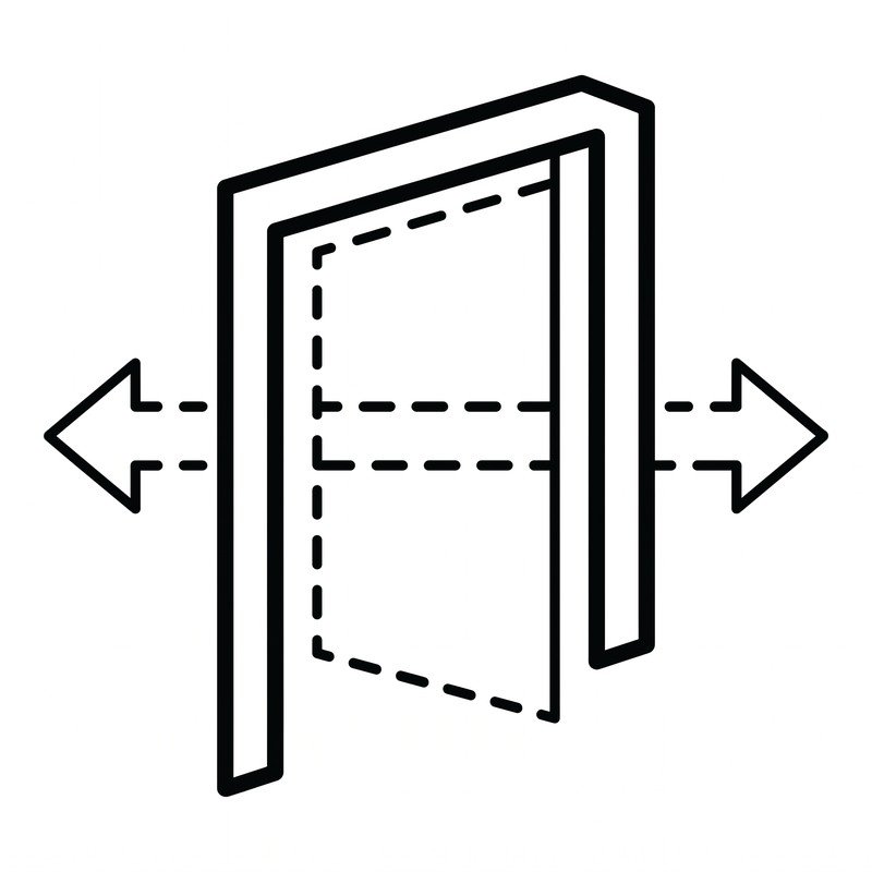 Opening size and distance relationship icon