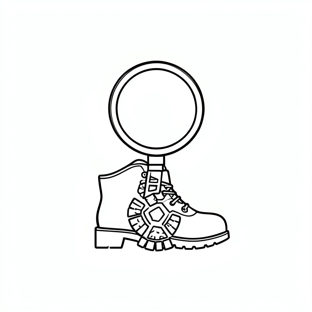 Safety boot sole inspection icon