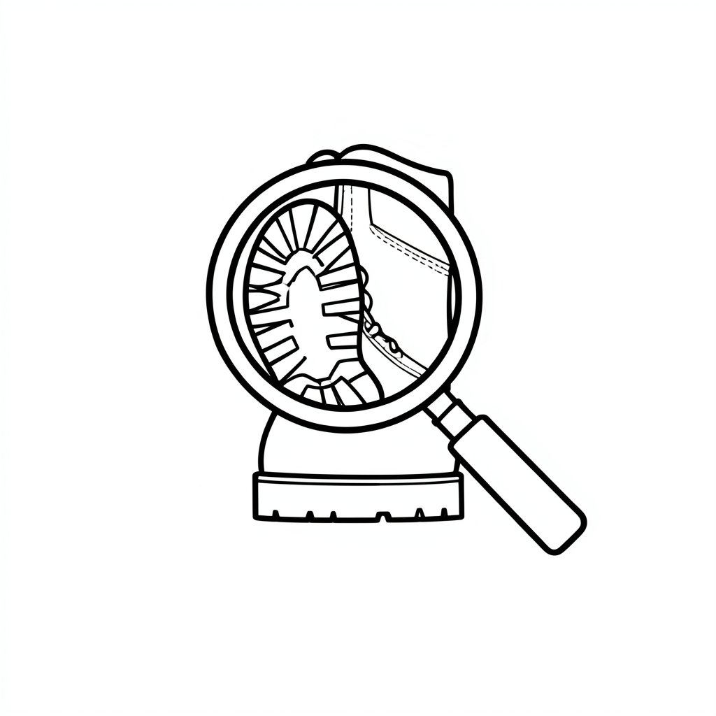 Protective footwear inspection icon