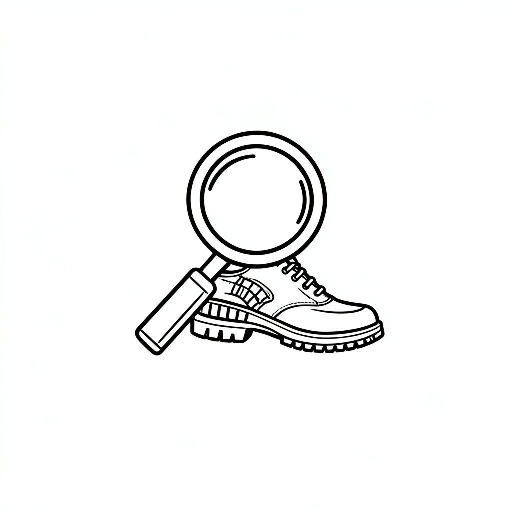 Occupational footwear inspection icon