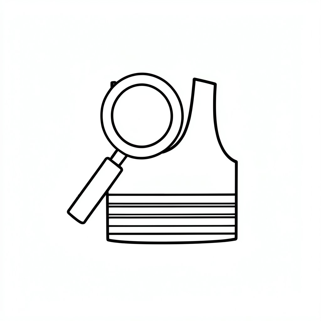 High-visibility clothing inspection icon