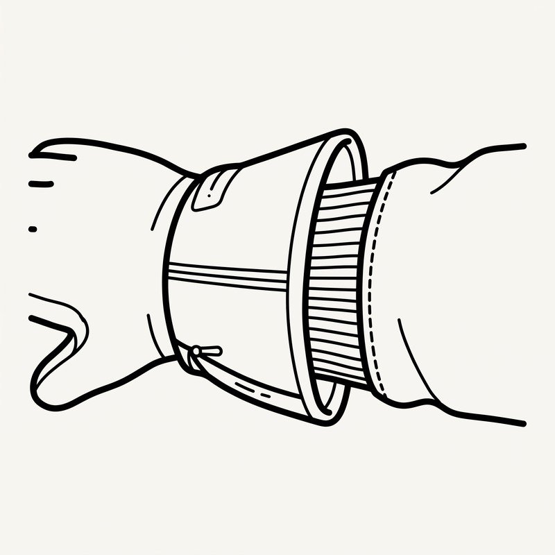 Coverall cuff and closure icon