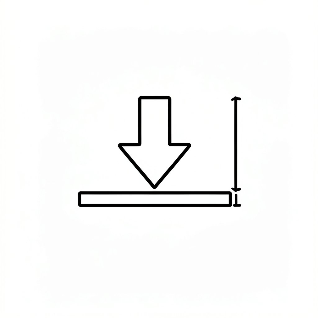 Fall clearance distance icon