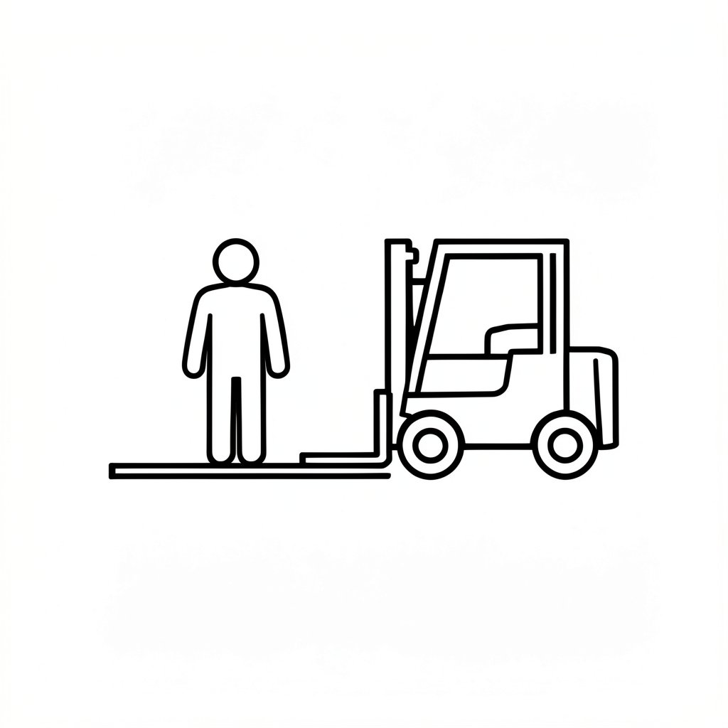 Pedestrian and vehicle separation icon