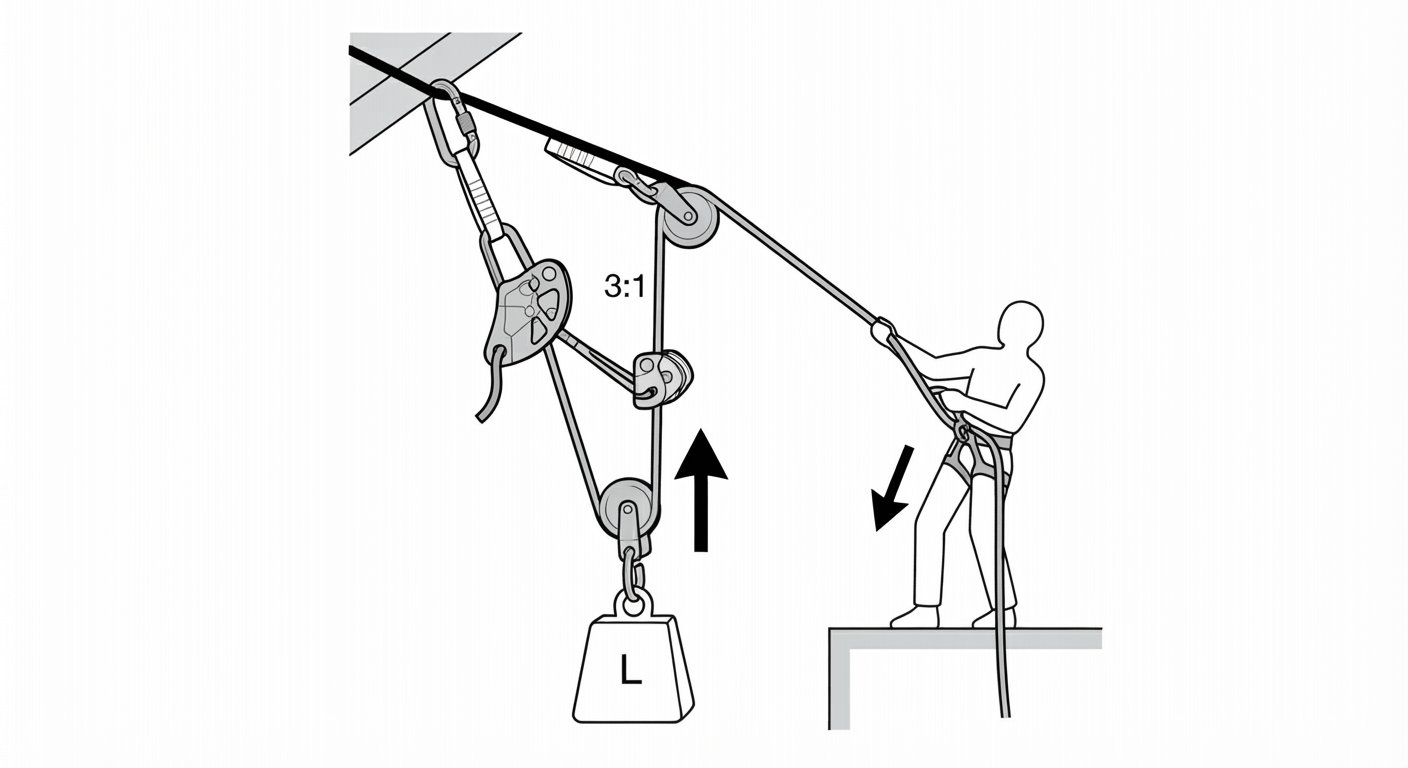 Haul system with a descender