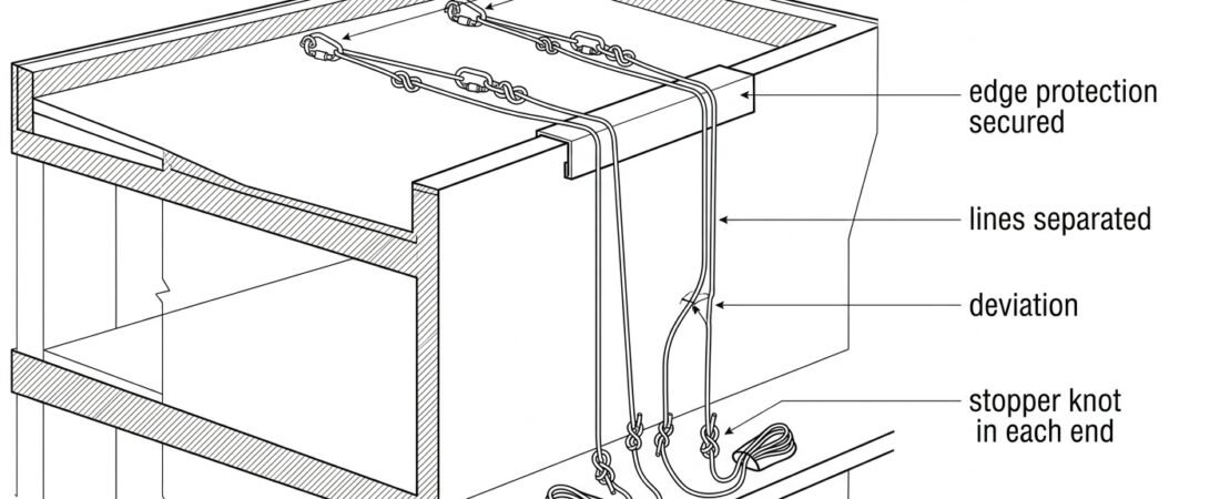 Installing Ropes for a Descent: Anchors, Rope Deployment and Edge Protection