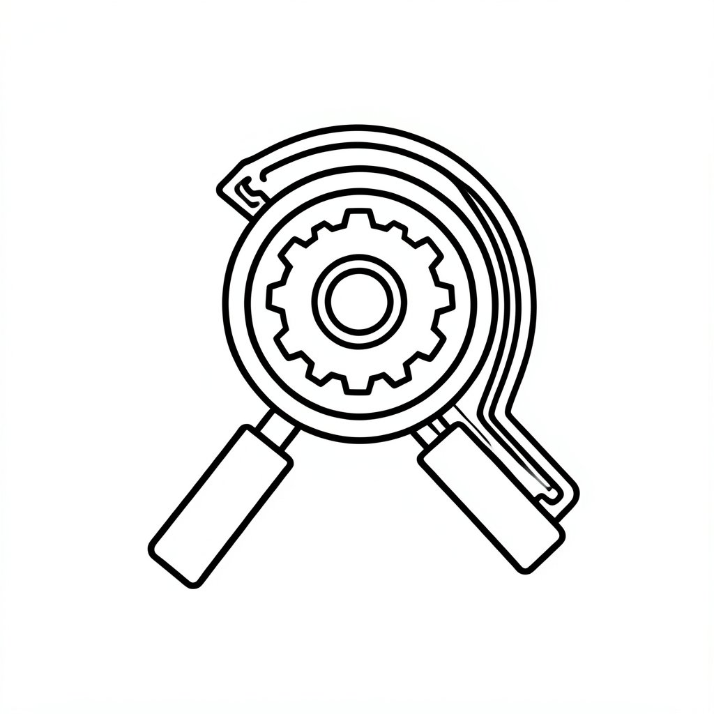Machine risk assessment inspection icon