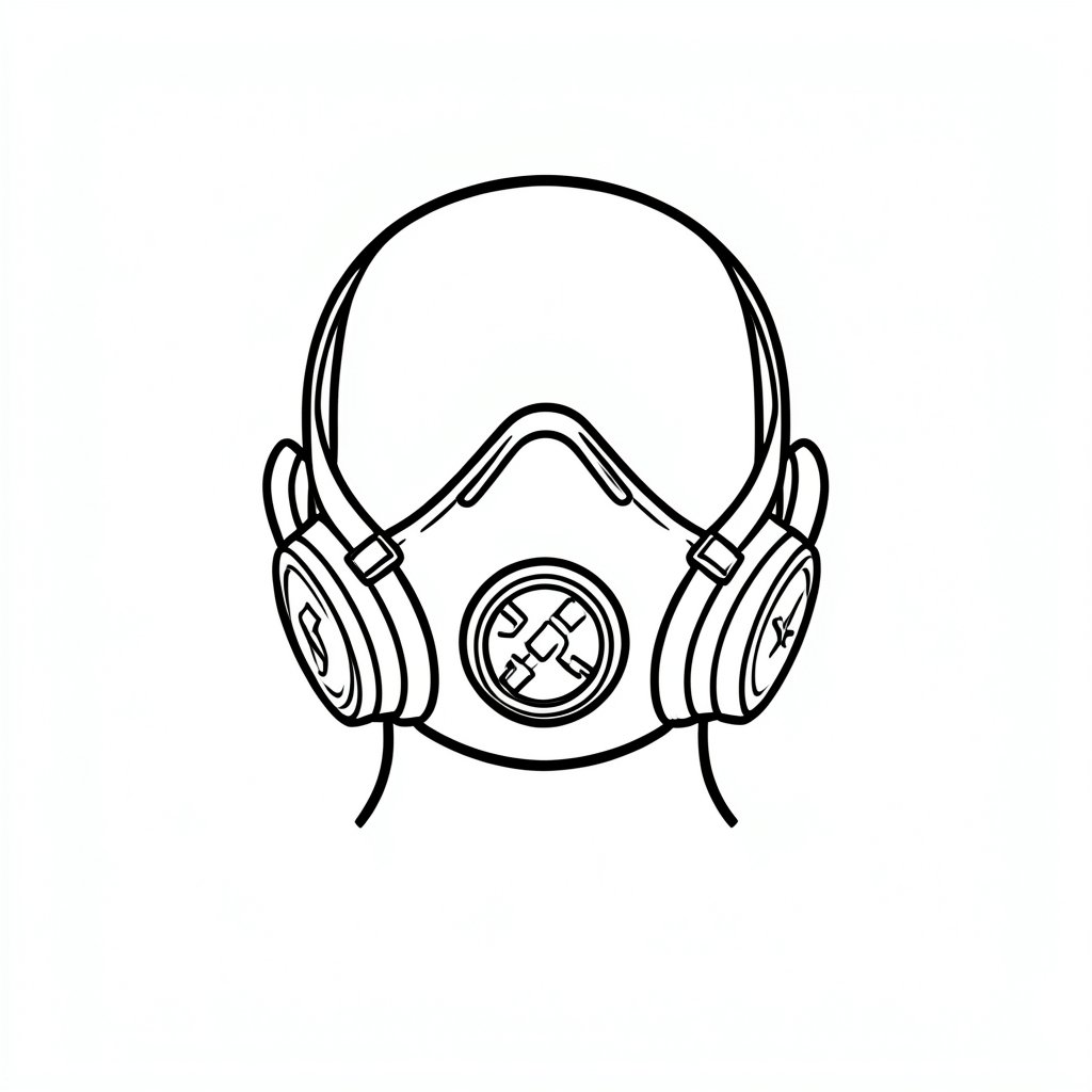 Respiratory protection fit icon