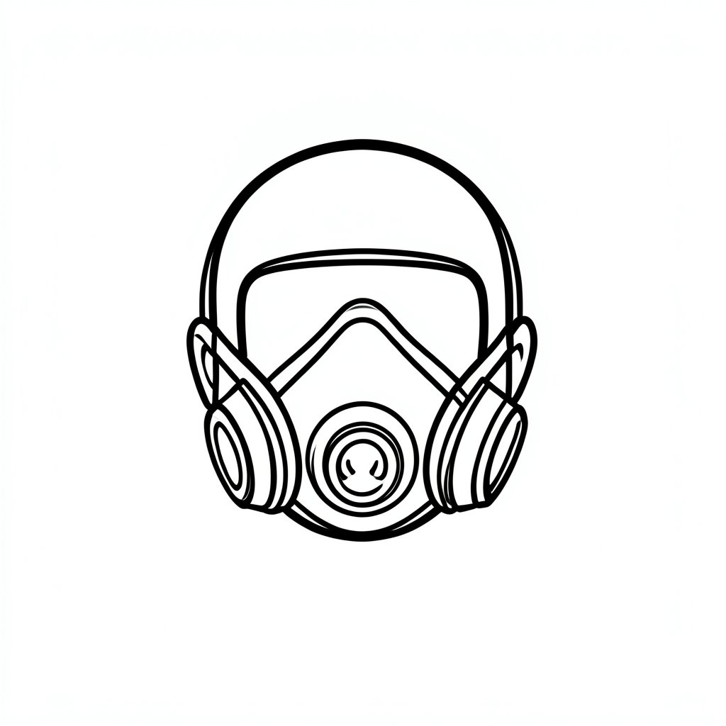 Respirator face seal check icon