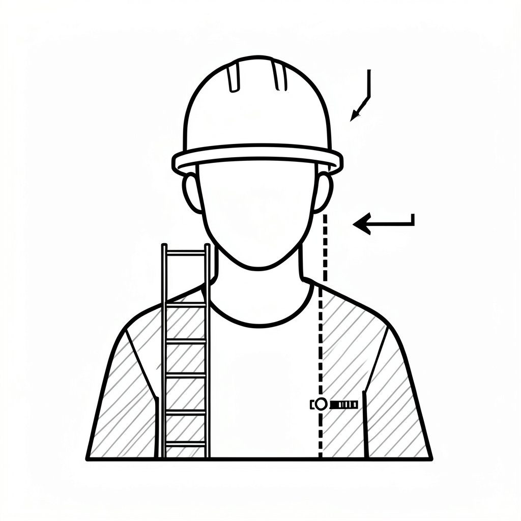 Macro view of a full body harness identification label showing the CE mark, notified body number, EN 361 standard reference, serial number and date of manufacture, used to verify what the PPE has been certified to do.