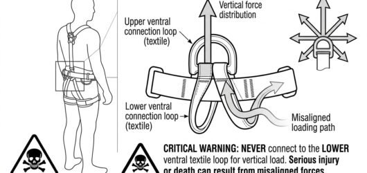 Line diagram identifying rear and lateral belt points, sternal, dorsal and ventral harness points that can be used for a restraint tether