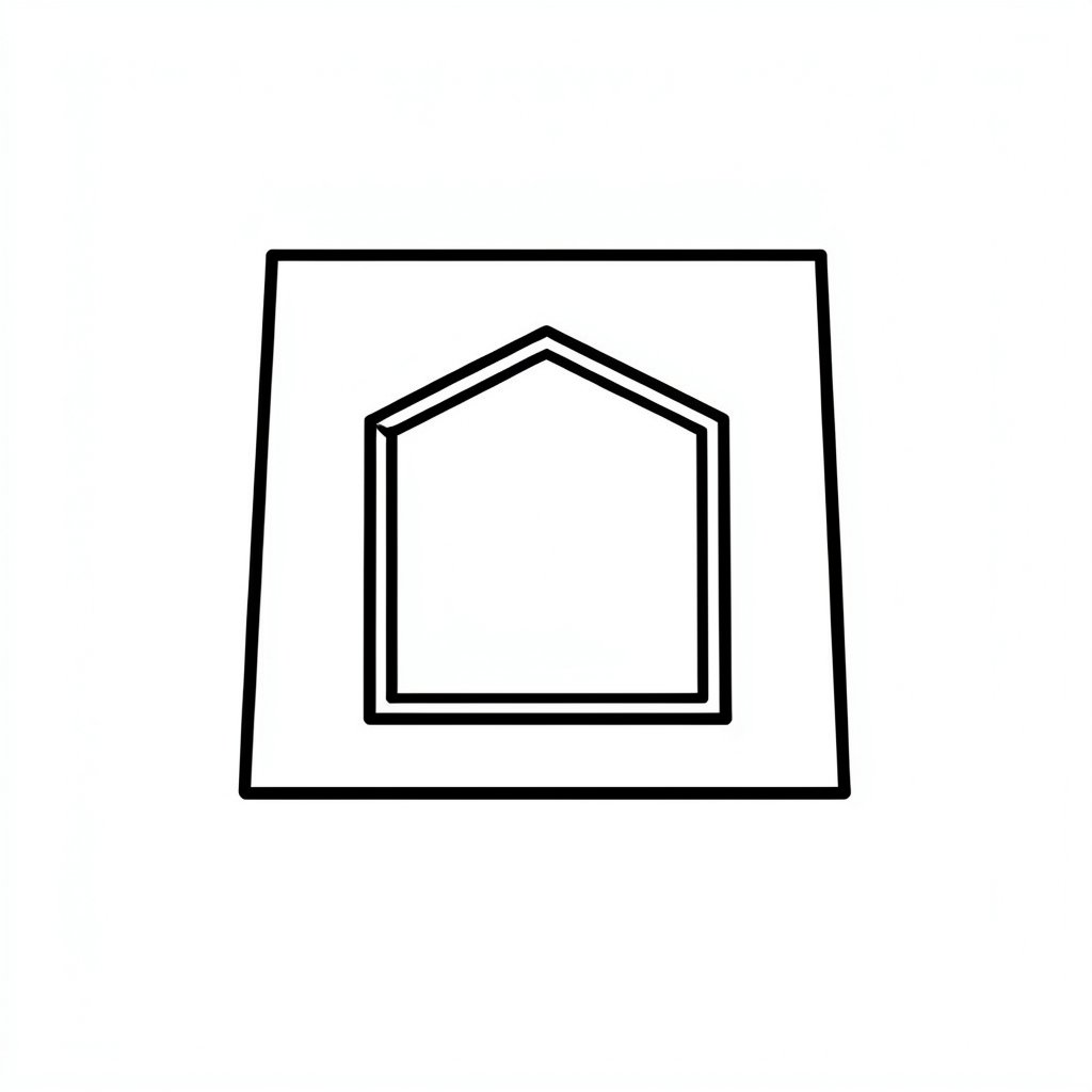 Marked fragile roof panel icon