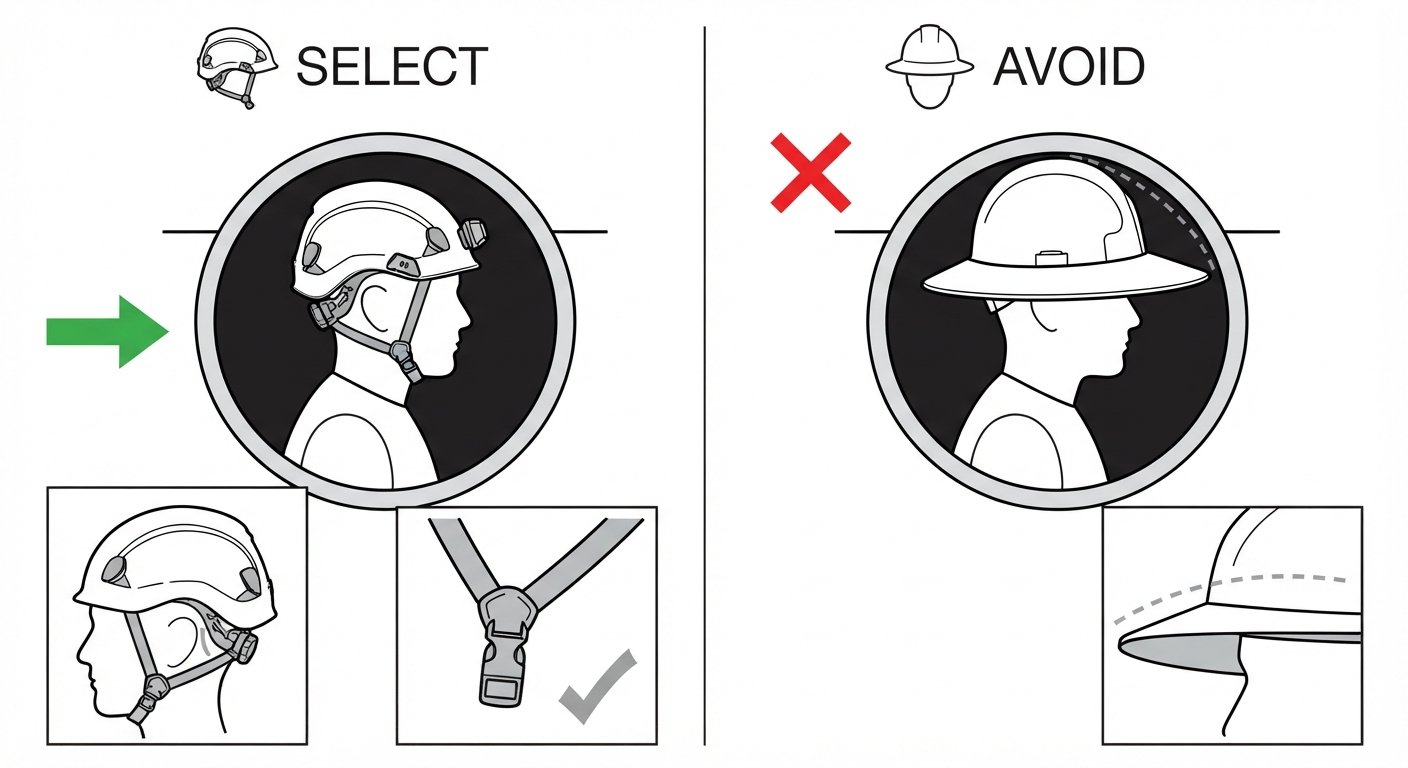 Selecting a helmet for confined space work