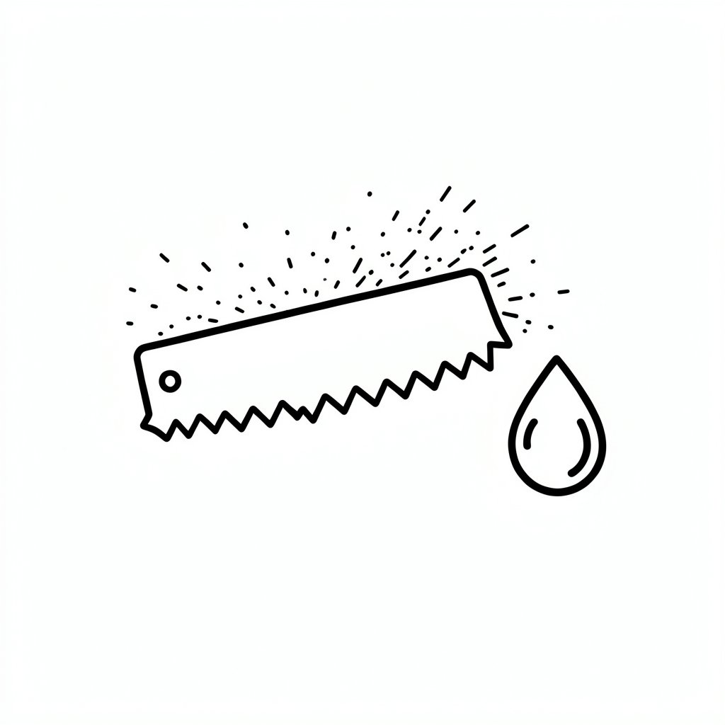 Wet cutting dust suppression icon