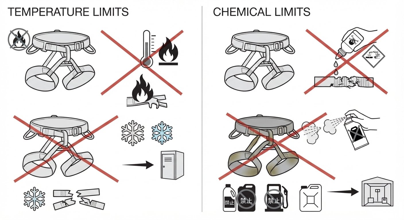 Temperature and chemical limits for textiles