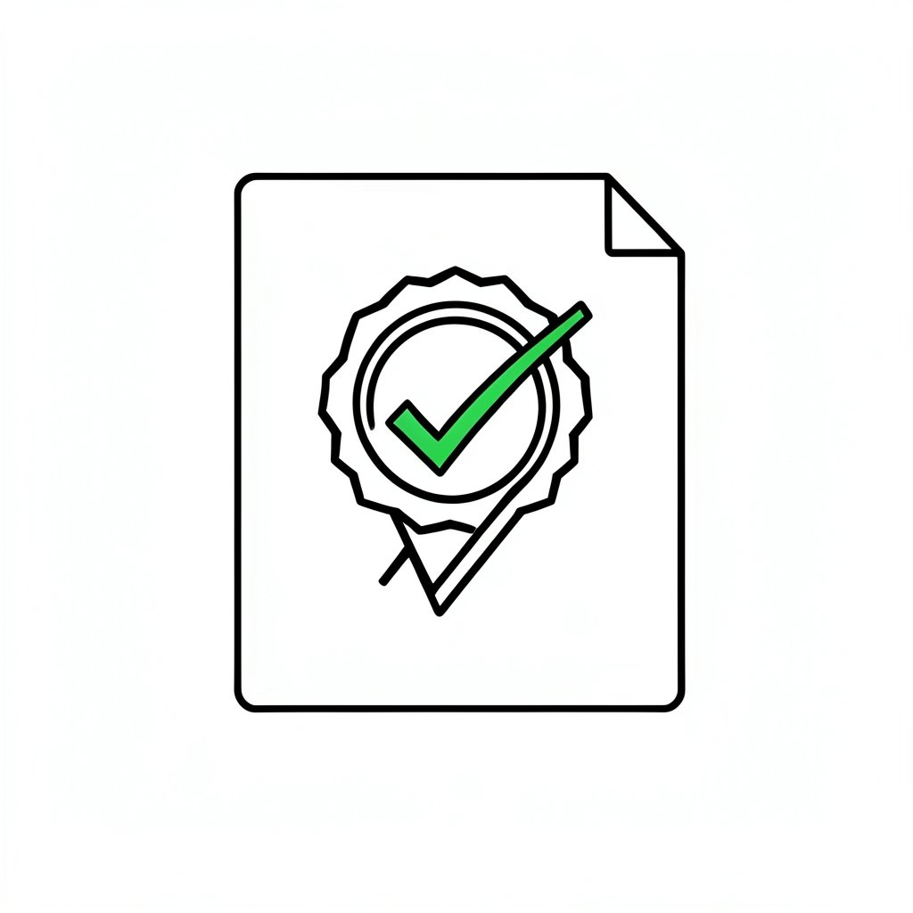 Contractor certification check icon