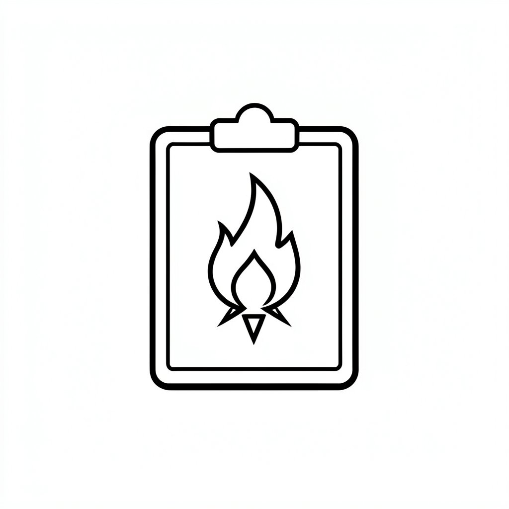 Hot work permit icon