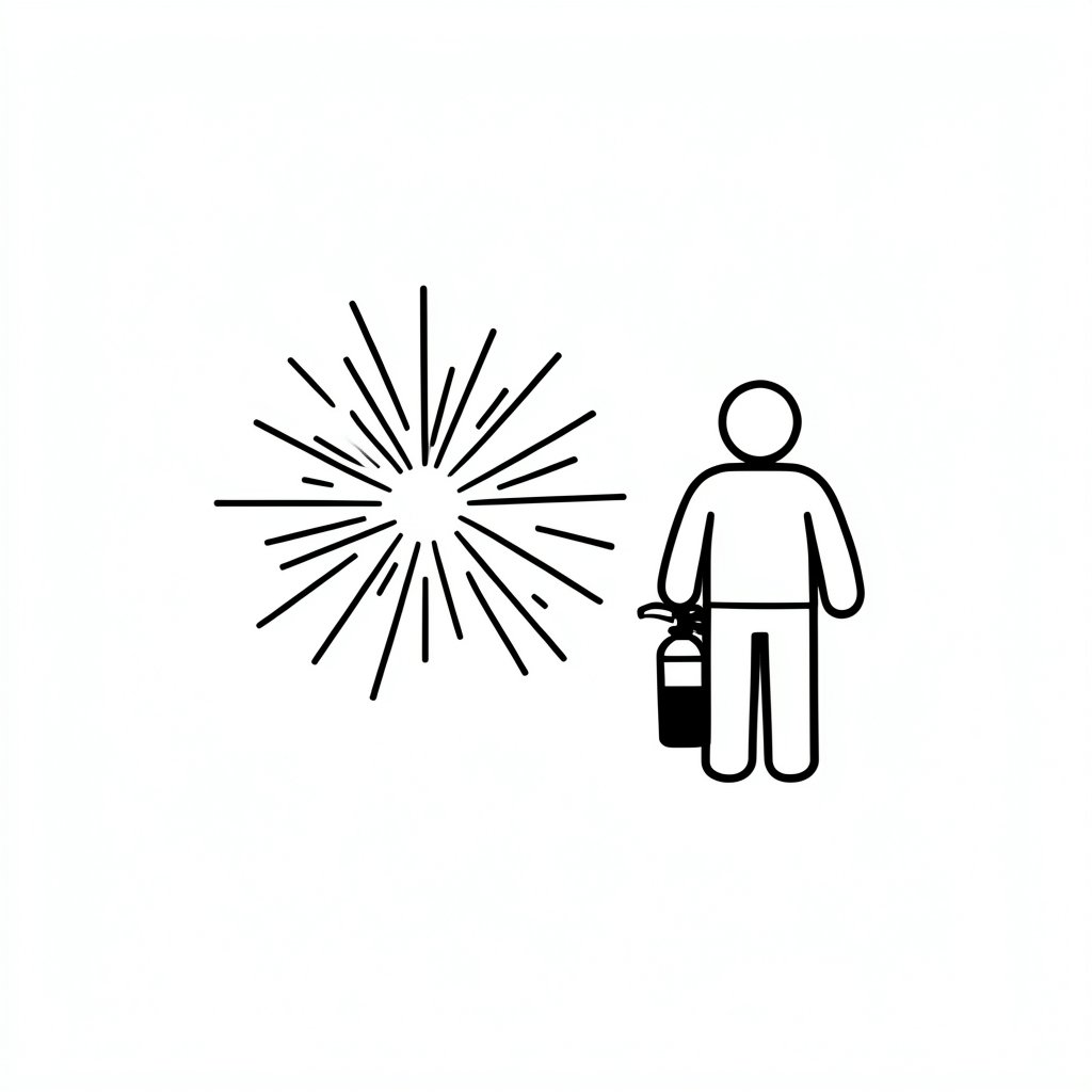 Hot work fire watch icon