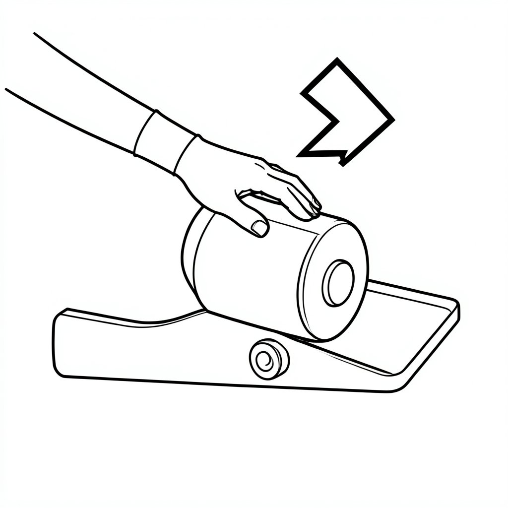 Glove entanglement risk at a conveyor roller