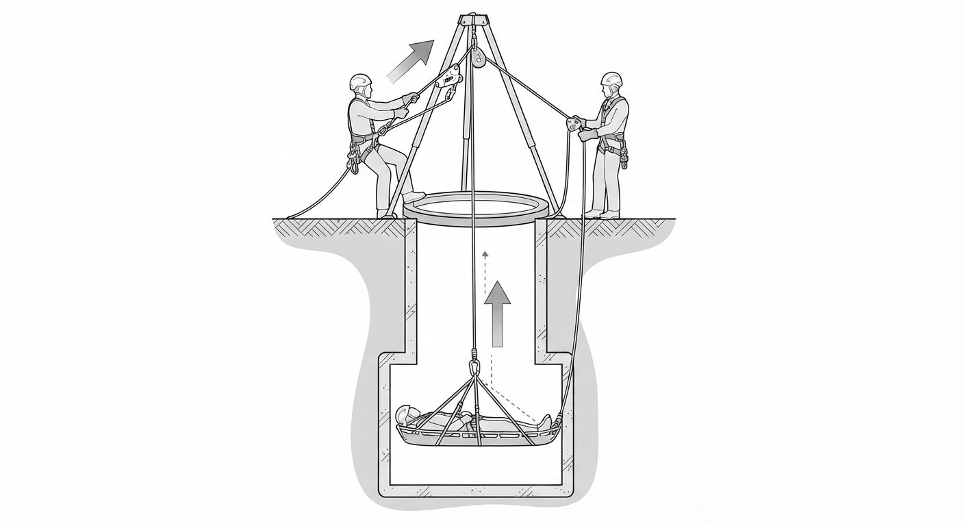 Vertical extraction from a confined space