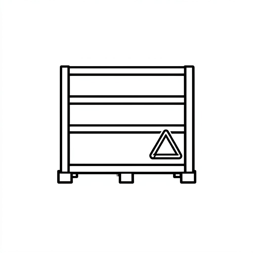Warehouse racking hazard icon