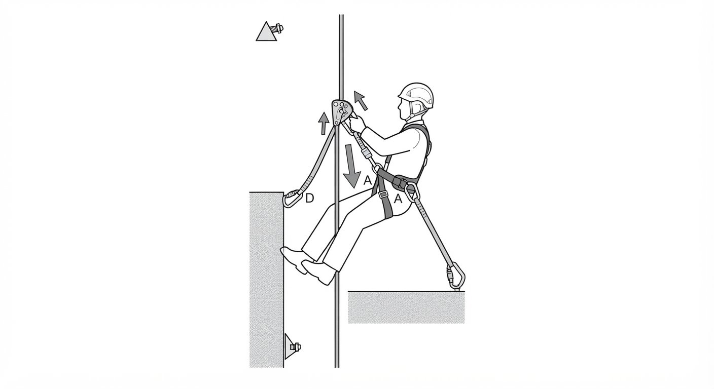 Work positioning with a rope grab